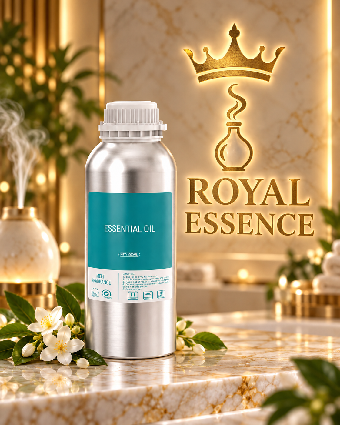 Home Scent Bundle (1 Smart Car Diffuser, 1 Smart Aroma Diffuser 400 ml, 1 Premium Scent Oil 500 ml - Night Life Miami)